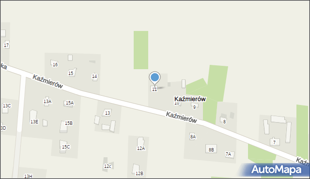 Kaźmierów, Kaźmierów, 11, mapa Kaźmierów