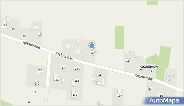 Kaźmierów, Kaźmierów, 14, mapa Kaźmierów