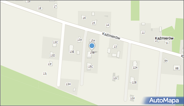 Kaźmierów, Kaźmierów, 15B, mapa Kaźmierów