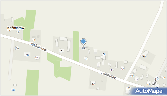 Kaźmierów, Kaźmierów, 6A, mapa Kaźmierów