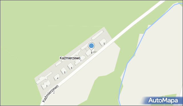 Kaźmierzewo, Kaźmierzewo, 8, mapa Kaźmierzewo