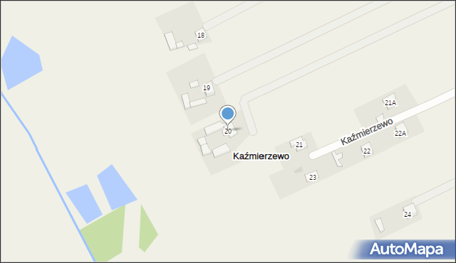 Kaźmierzewo, Kaźmierzewo, 20, mapa Kaźmierzewo