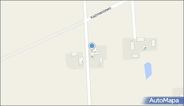 Kaźmierzewo, Kaźmierzewo, 14a, mapa Kaźmierzewo