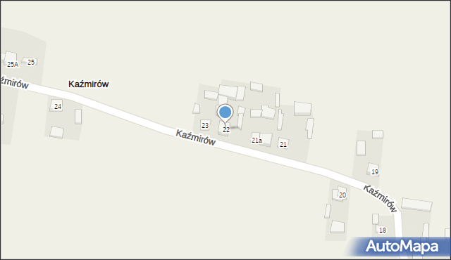 Kaźmirów, Kaźmirów, 22, mapa Kaźmirów