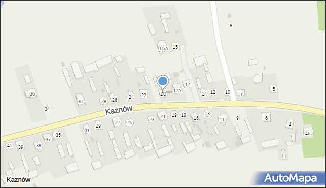 Kaznów, Kaznów, 20, mapa Kaznów