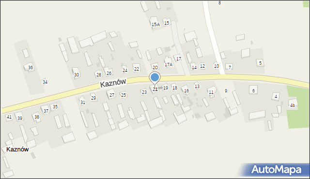 Kaznów, Kaznów, 21, mapa Kaznów