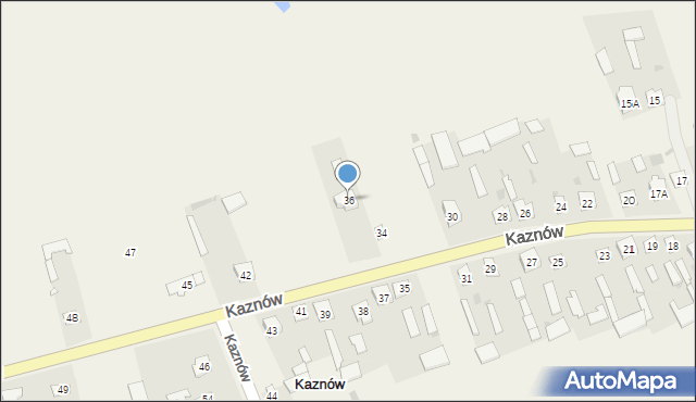 Kaznów, Kaznów, 36, mapa Kaznów