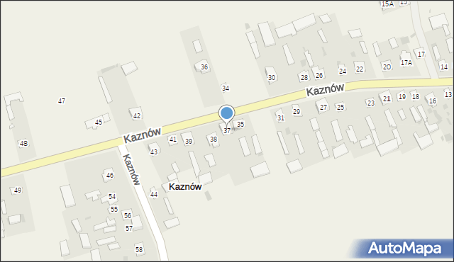 Kaznów, Kaznów, 37, mapa Kaznów