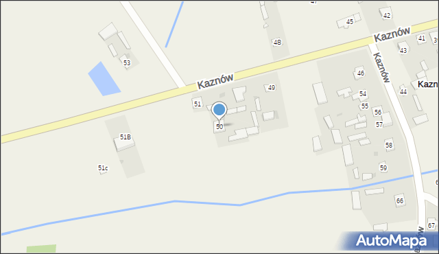 Kaznów, Kaznów, 50, mapa Kaznów