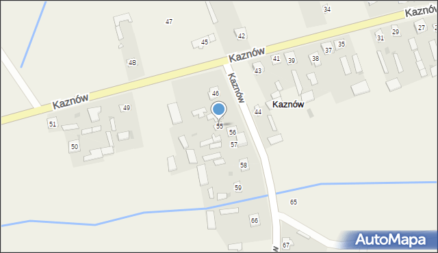 Kaznów, Kaznów, 55, mapa Kaznów