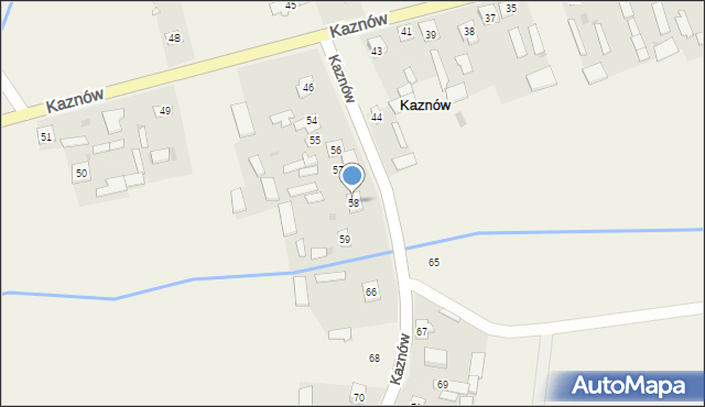 Kaznów, Kaznów, 58, mapa Kaznów