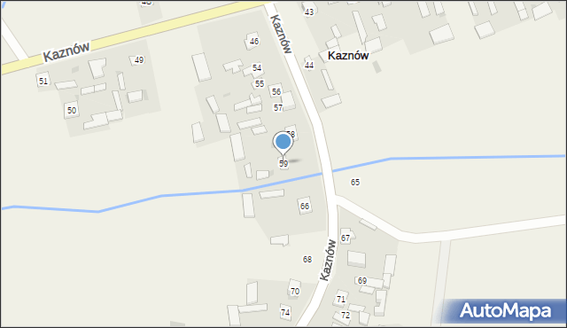 Kaznów, Kaznów, 59, mapa Kaznów