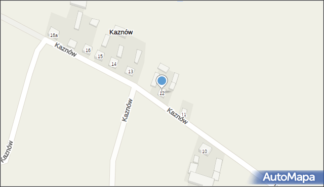 Kaznów, Kaznów, 12, mapa Kaznów