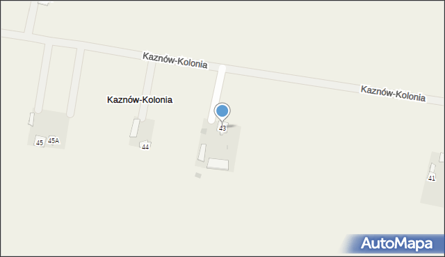 Kaznów-Kolonia, Kaznów-Kolonia, 43, mapa Kaznów-Kolonia