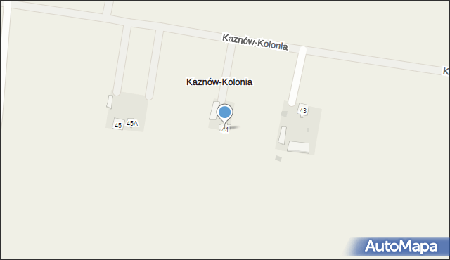 Kaznów-Kolonia, Kaznów-Kolonia, 44, mapa Kaznów-Kolonia