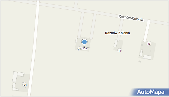 Kaznów-Kolonia, Kaznów-Kolonia, 45A, mapa Kaznów-Kolonia