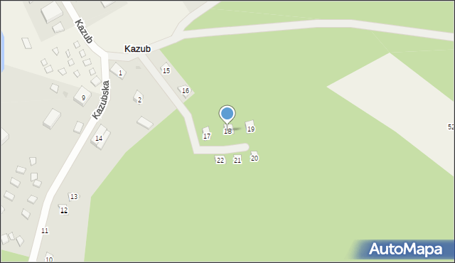 Kazub, Kazub, 18, mapa Kazub