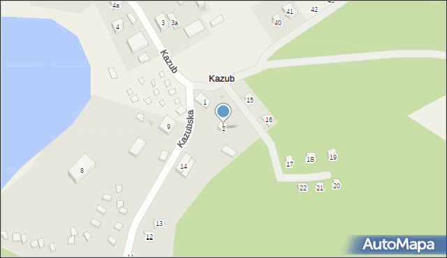 Kazub, Kazub, 2, mapa Kazub