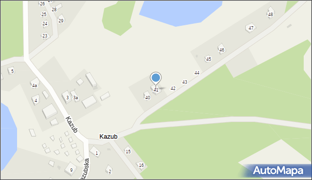 Kazub, Kazub, 41, mapa Kazub
