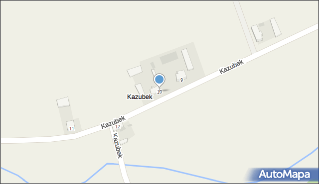 Kazubek, Kazubek, 10, mapa Kazubek