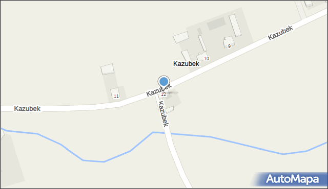 Kazubek, Kazubek, 12, mapa Kazubek