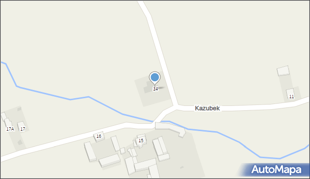 Kazubek, Kazubek, 14, mapa Kazubek