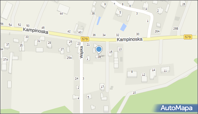 Kazuń-Bielany, Kampinoska, 19, mapa Kazuń-Bielany