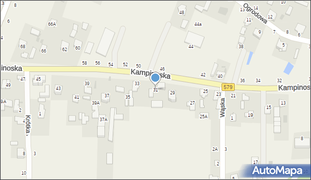 Kazuń-Bielany, Kampinoska, 31, mapa Kazuń-Bielany