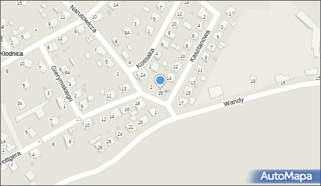 Kędzierzyn-Koźle, Kasztanowa, 16, mapa Kędzierzyna-Koźle