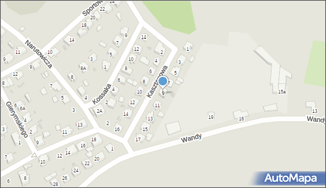 Kędzierzyn-Koźle, Kasztanowa, 9, mapa Kędzierzyna-Koźle