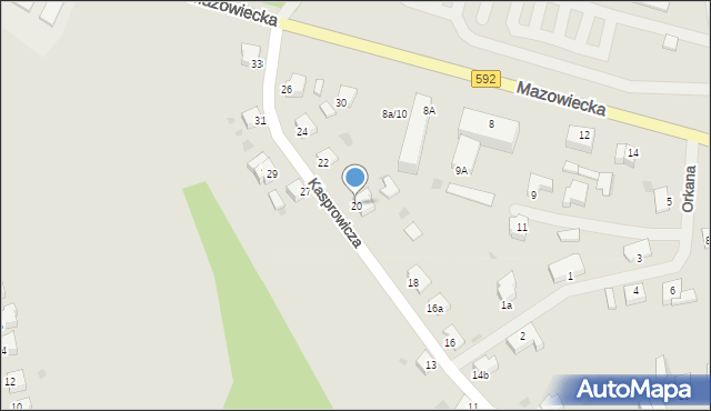 Kętrzyn, Kasprowicza Jana, 20, mapa Kętrzyn