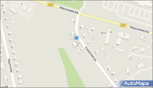 Kętrzyn, Kasprowicza Jana, 29a, mapa Kętrzyn