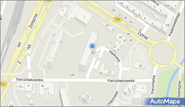 Kielce, Karczówkowska, 10, mapa Kielc