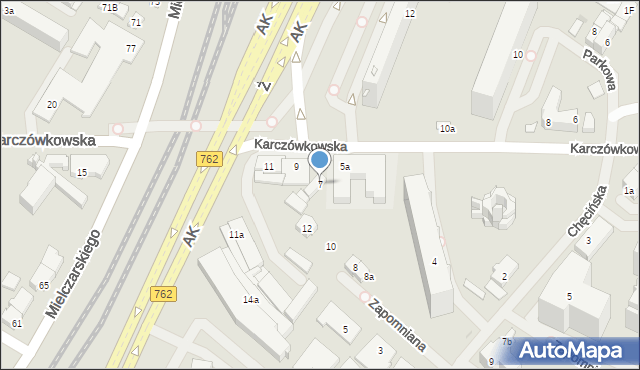 Kielce, Karczówkowska, 7, mapa Kielc