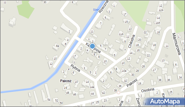 Kielce, Kamienna, 6/1, mapa Kielc