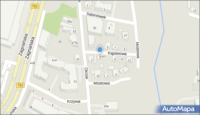 Kielce, Kąpielowa, 4, mapa Kielc