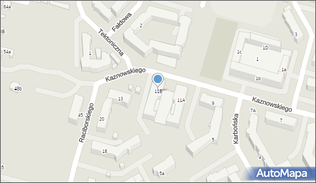 Kielce, Kaznowskiego Kazimierza, 11B, mapa Kielc