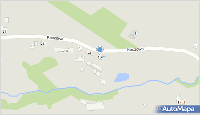 Kielce, Kaczowa, 21A, mapa Kielc