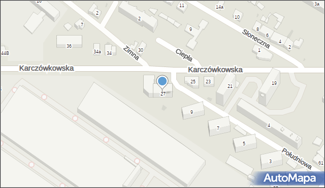 Kielce, Karczówkowska, 27, mapa Kielc