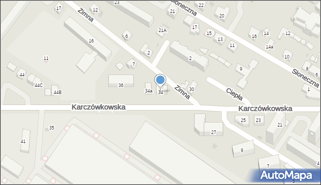 Kielce, Karczówkowska, 34, mapa Kielc
