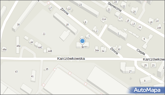 Kielce, Karczówkowska, 36, mapa Kielc