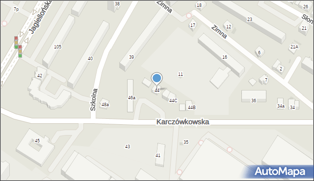 Kielce, Karczówkowska, 44, mapa Kielc