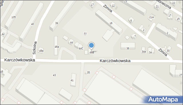 Kielce, Karczówkowska, 44B, mapa Kielc