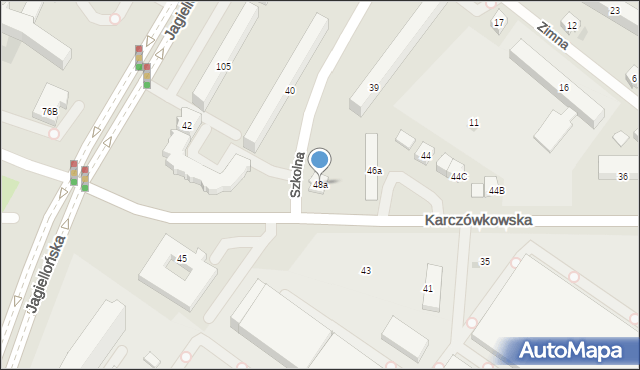 Kielce, Karczówkowska, 48a, mapa Kielc