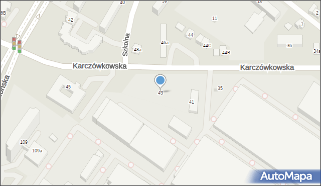 Kielce, Karczówkowska, 43, mapa Kielc