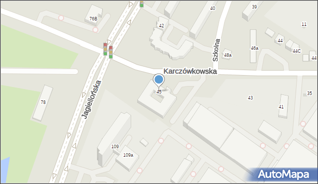 Kielce, Karczówkowska, 45, mapa Kielc