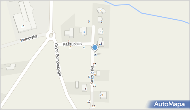 Kielno, Kaszubska, 15, mapa Kielno