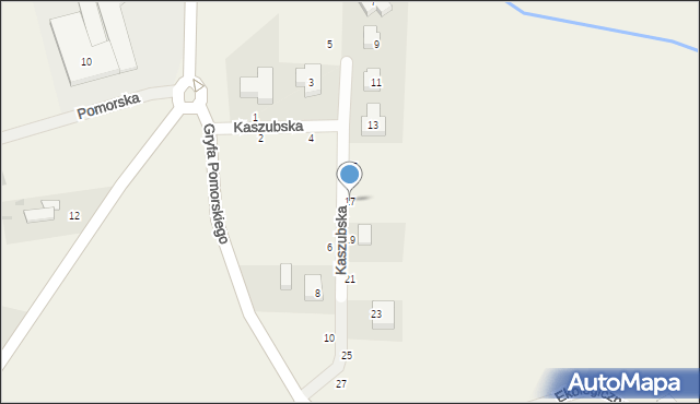 Kielno, Kaszubska, 17, mapa Kielno