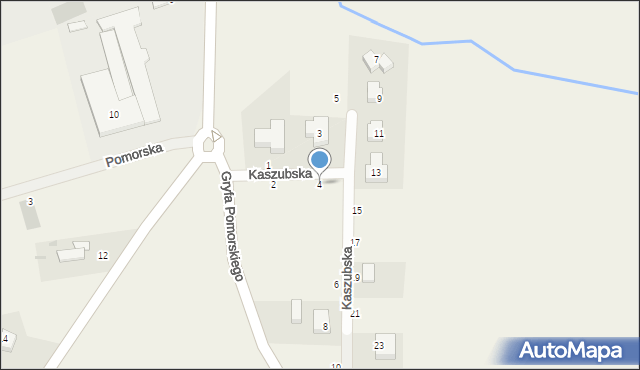 Kielno, Kaszubska, 4, mapa Kielno