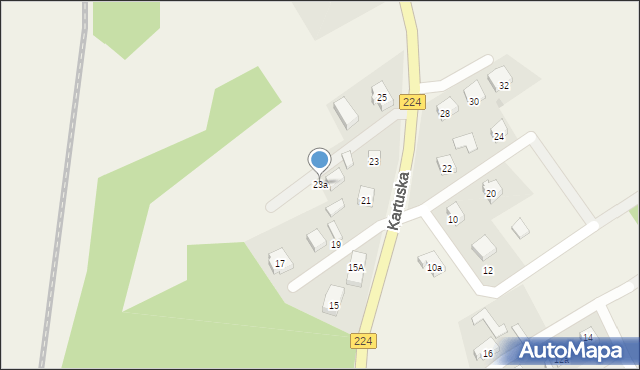 Kiełpino, Kartuska, 23a, mapa Kiełpino